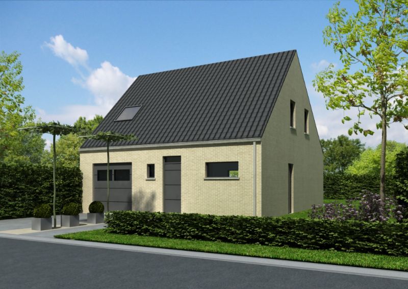 Nieuw te bouwen halfopen woning met vrije keuze van architectuur te Tielt.